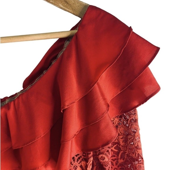 For Love & Lemons Chianti Off Shoulder Ruffle Dress Womens Size Small NWT $308 - Picture 10 of 11